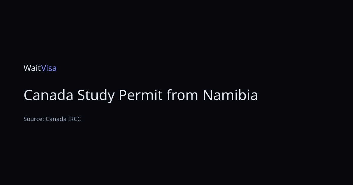 Canada Study Permit Trend from Namibia (IRCC) — WaitVisa — WaitVisa